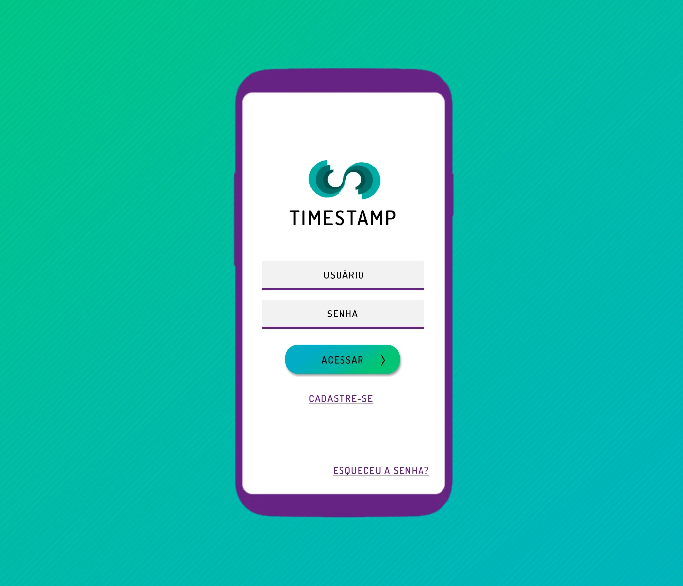 Tela de login do app Mapa de Atividades
