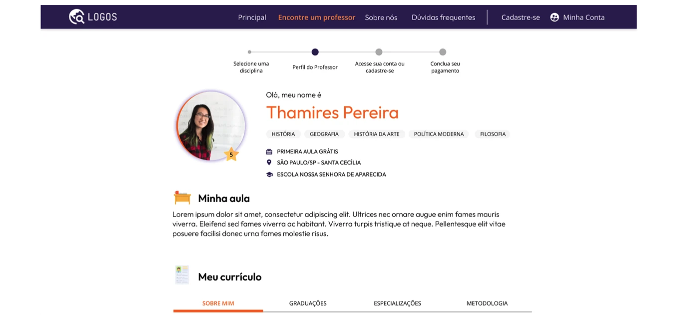 Componentes de dropdown, campo de busca com resultados e painel de filtros do LOGOS