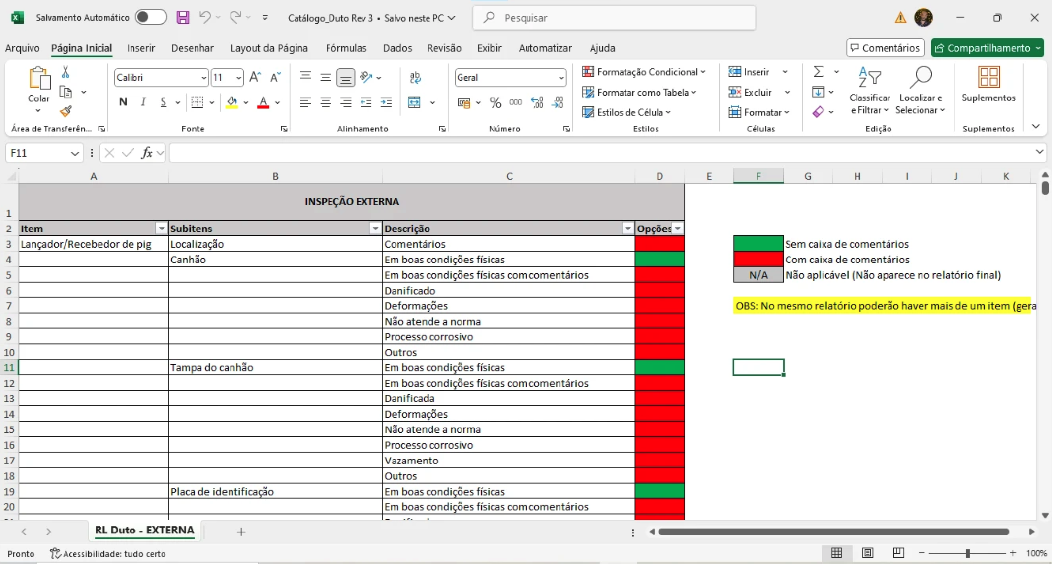 Planilha para coleta de requisitos funcionais do app